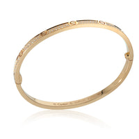 Cartier Pave Diamond Love Bracelet, Small Model (Yellow Gold)