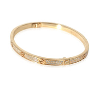 Cartier Pave Diamond Love Bracelet, Small Model (Yellow Gold)