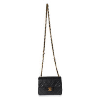 Chanel Vintage Black Lambskin Classic Mini Square Flap Bag