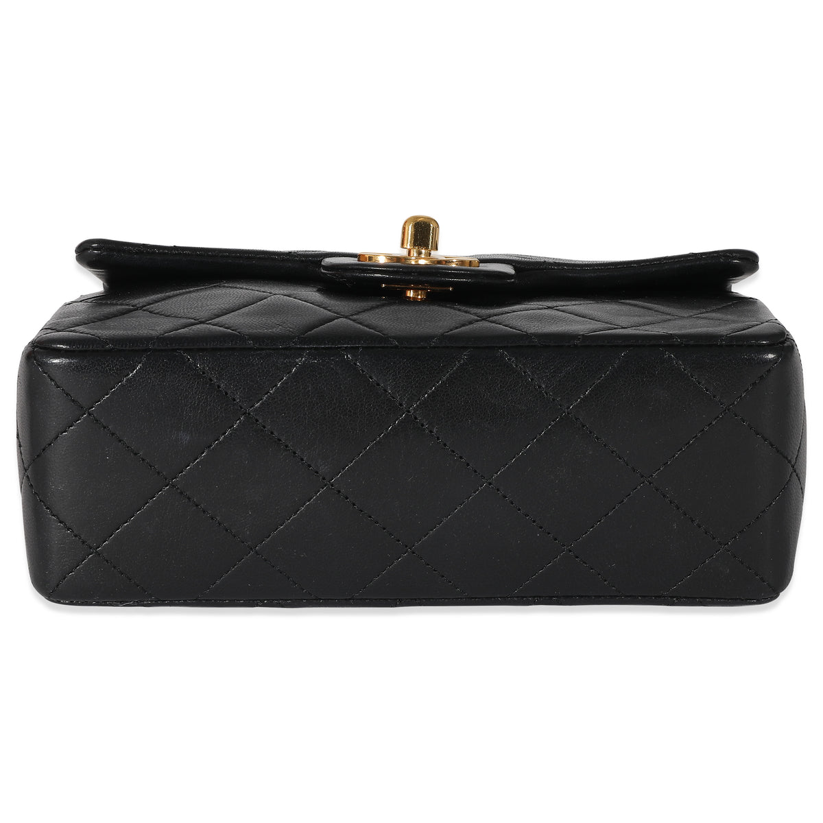 Chanel Vintage Black Lambskin Classic Mini Square Flap Bag