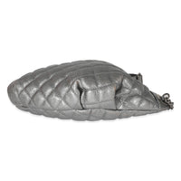 Chanel Silver Metallic Calfskin Banane Waist Bag