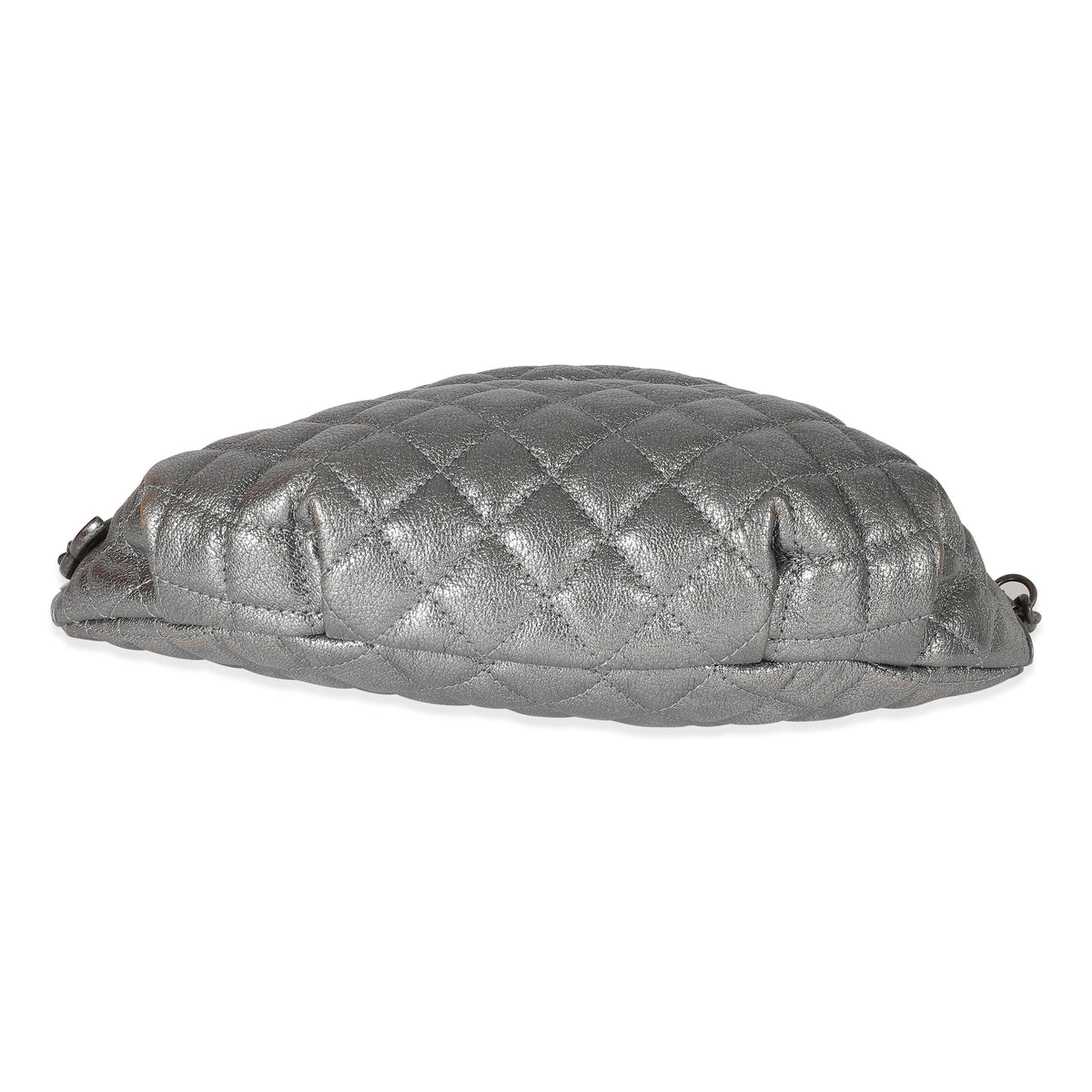 Chanel Silver Metallic Calfskin Banane Waist Bag