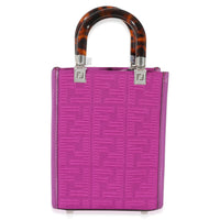 Fendi Purple FF Technical Fabric Vitello Mini Sunshine Shopper