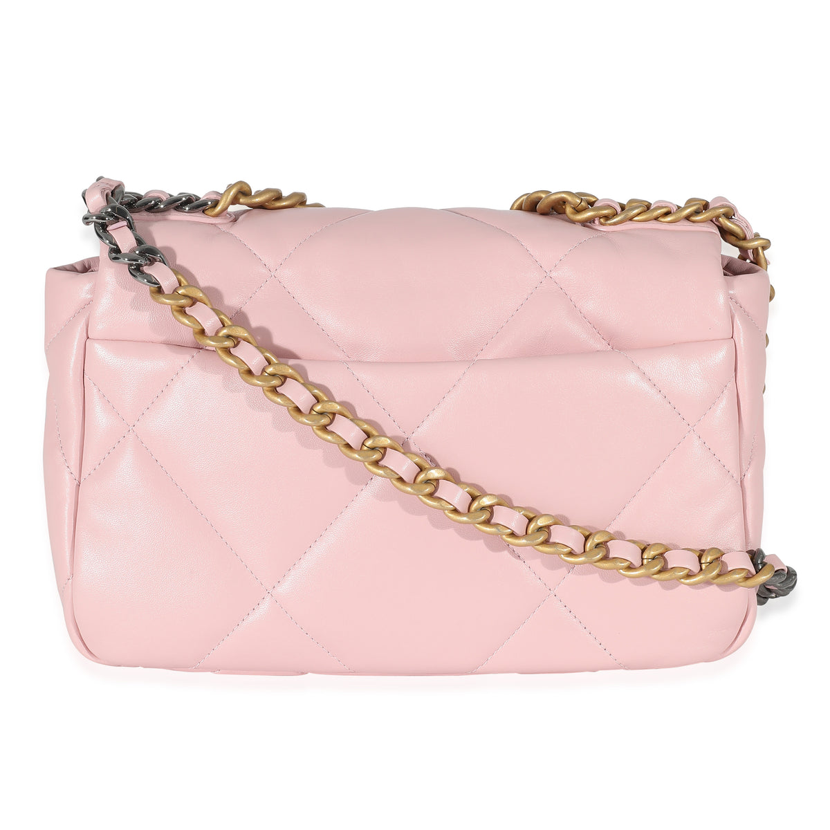 Chanel Light Pink Lambskin Small Chanel 19 Flap Bag