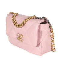 Chanel Light Pink Lambskin Small Chanel 19 Flap Bag