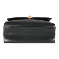 Chanel Black Lambskin Stitched Medium Coco Luxe Flap Bag