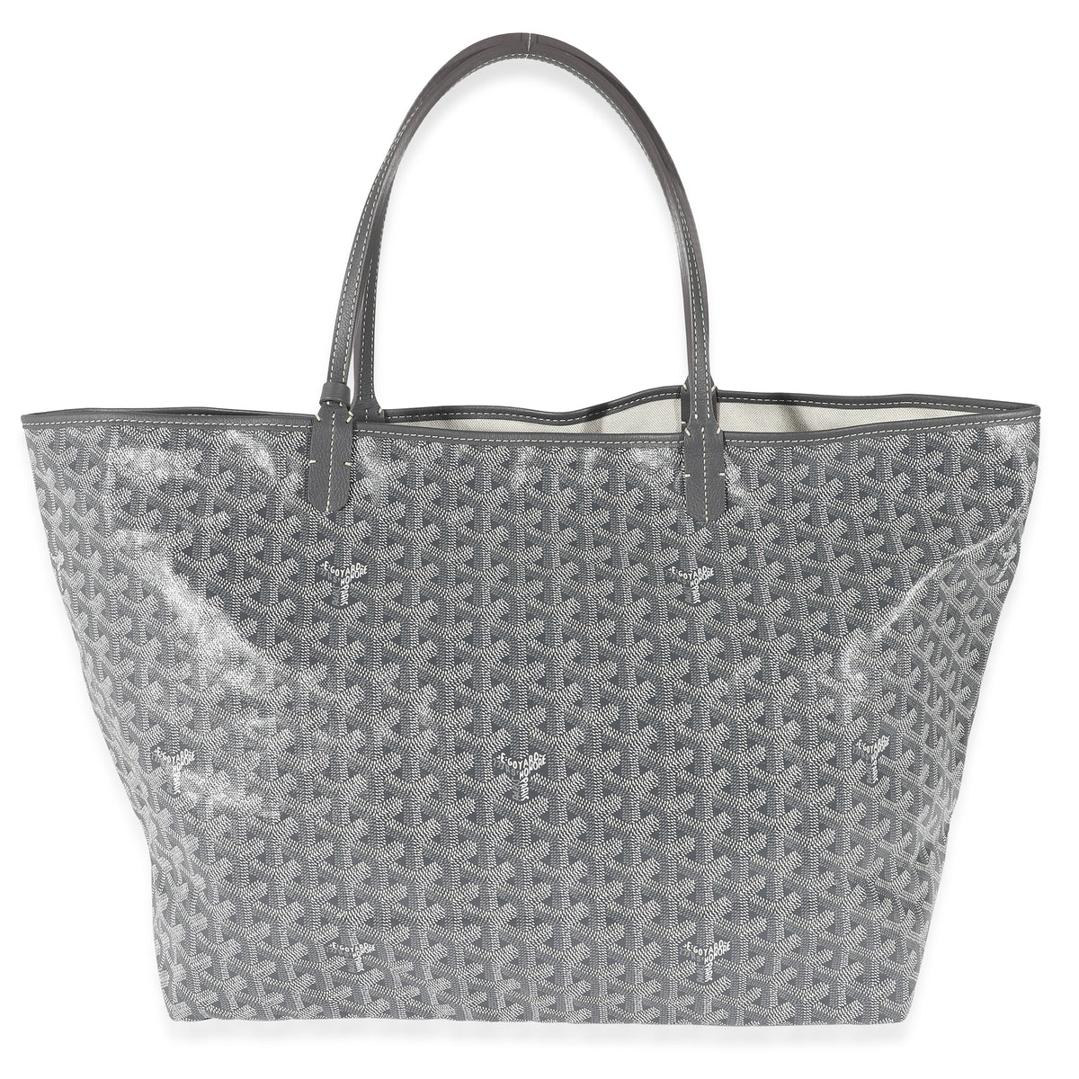 Goyard St Louis GM Grey Chevron Tote Bag