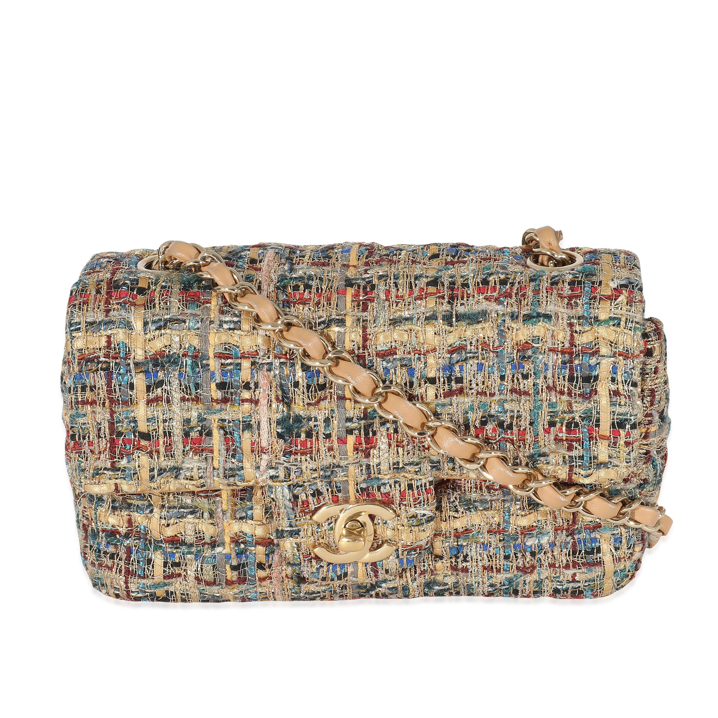 Chanel Multicolor Wool Stitched Single Flap Bag, myGemma