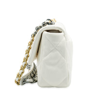 Chanel Cream Lambskin Chanel 19 Flap Bag