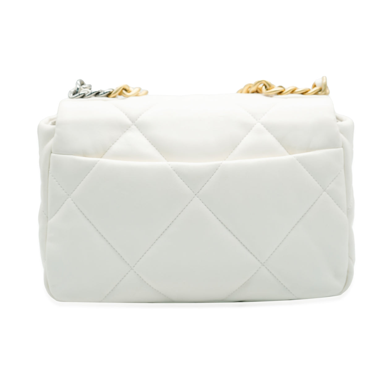 Chanel Cream Lambskin Chanel 19 Flap Bag