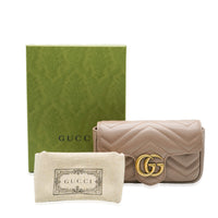 Gucci Beige Leather Super Mini GG Marmont