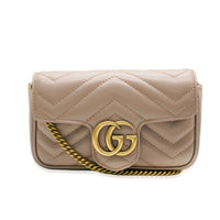 Gucci Beige Leather Super Mini GG Marmont