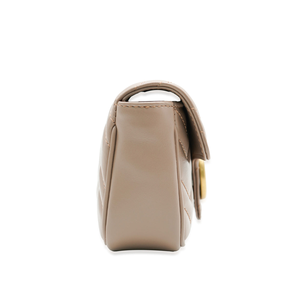 Gucci Beige Leather Super Mini GG Marmont