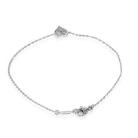 Tiffany & Co. 3 Stone Diamond Heart Bracelet in  Platinum 0.18 CTW