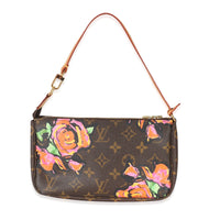 Louis Vuitton Monogram Canvas Roses Limited Edition Pochette Accessories