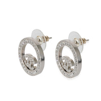 Silver Tone Chanel 2021 CC Strass Earrings