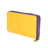 Louis Vuitton Purple Yellow Epi Zippy Wallet