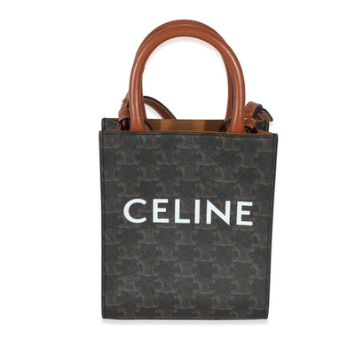 Celine Tan Triomphe Canvas Mini Vertical Cabas Tote