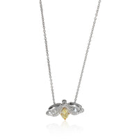 Tiffany & Co. Paper Flowers Firefly Fancy Yellow Diamond Pendant in Platinum