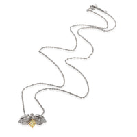 Tiffany & Co. Paper Flowers Firefly Fancy Yellow Diamond Pendant in Platinum