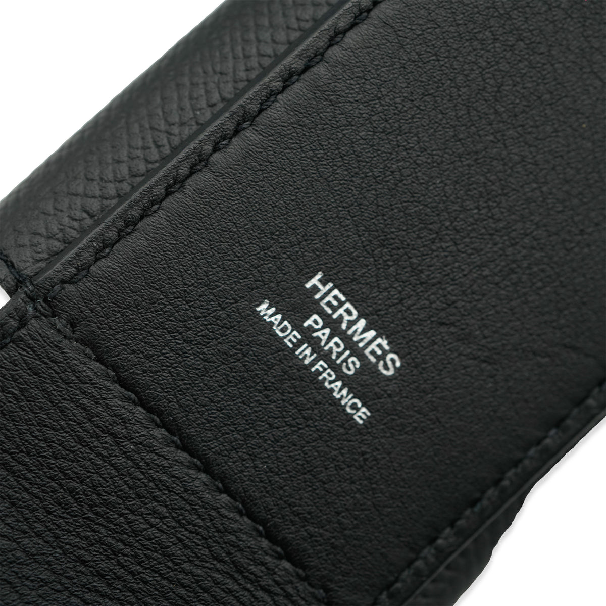 Hermès Black Swift Epsom Kelly Pocket Strap PHW