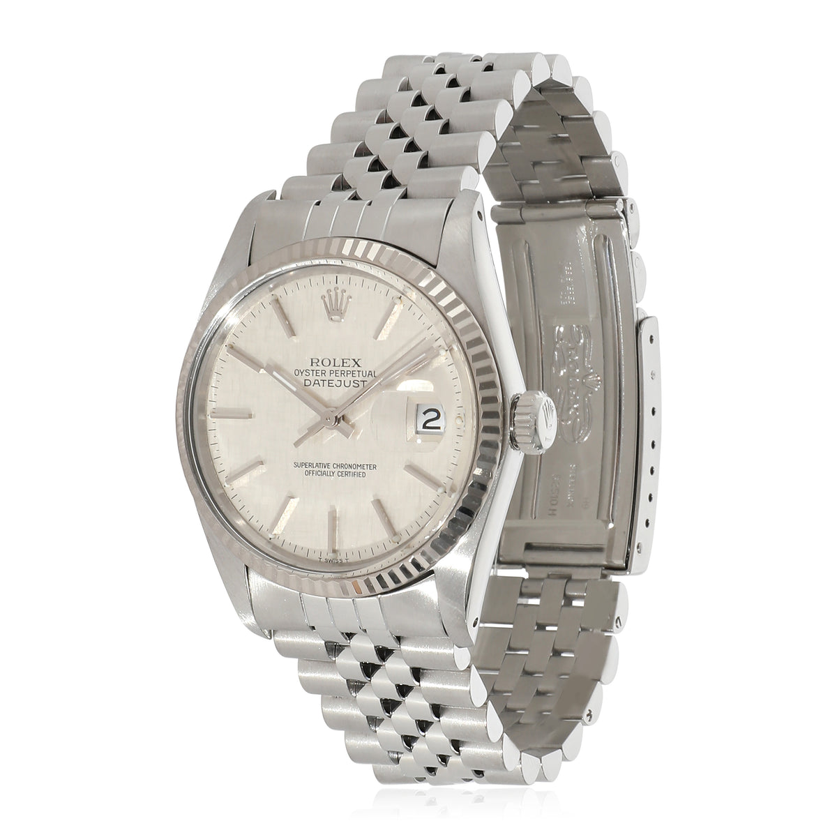 Rolex Datejust 16014 Mens Watch in 18kt Stainless Steel/White Gold