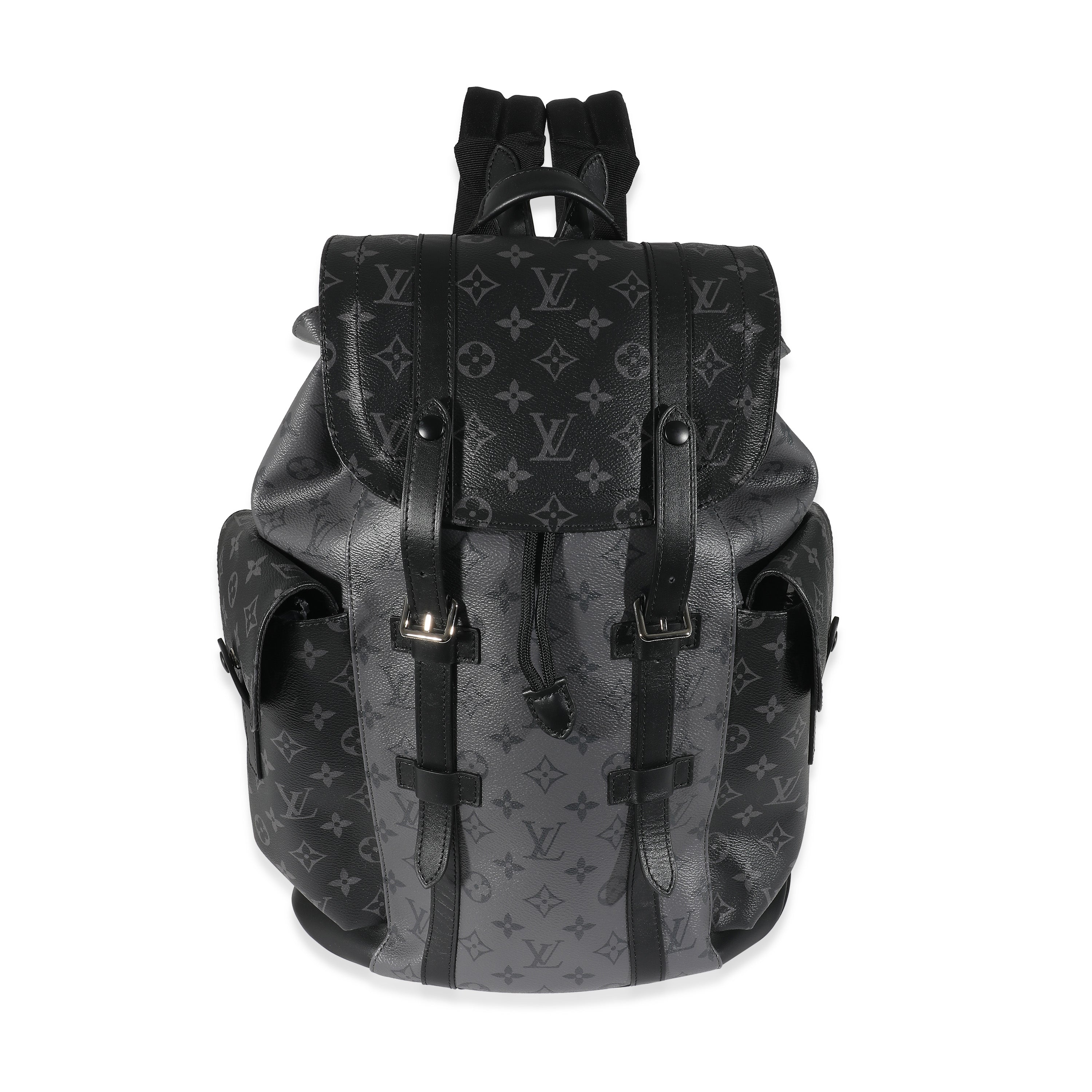 louis vuitton black and white backpack