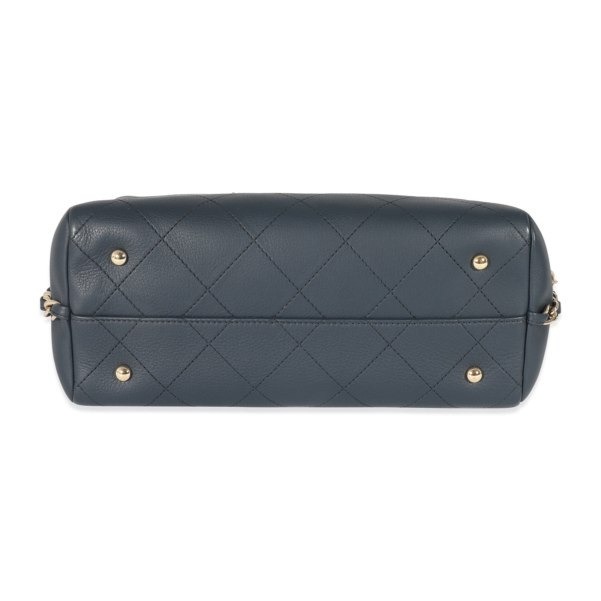 Chanel Navy Quilted Bullskin Shopping Tote