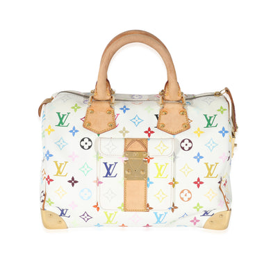 Louis Vuitton x Takashi Murakami White Monogram Multicolore Canvas Speedy 30