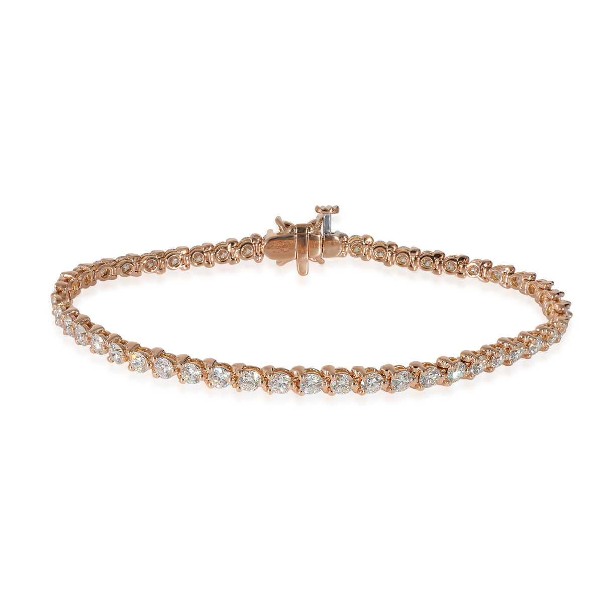 Tiffany & Co. Victoria Diamond Tennis Bracelet in 18k Rose Gold 3.08 CTW