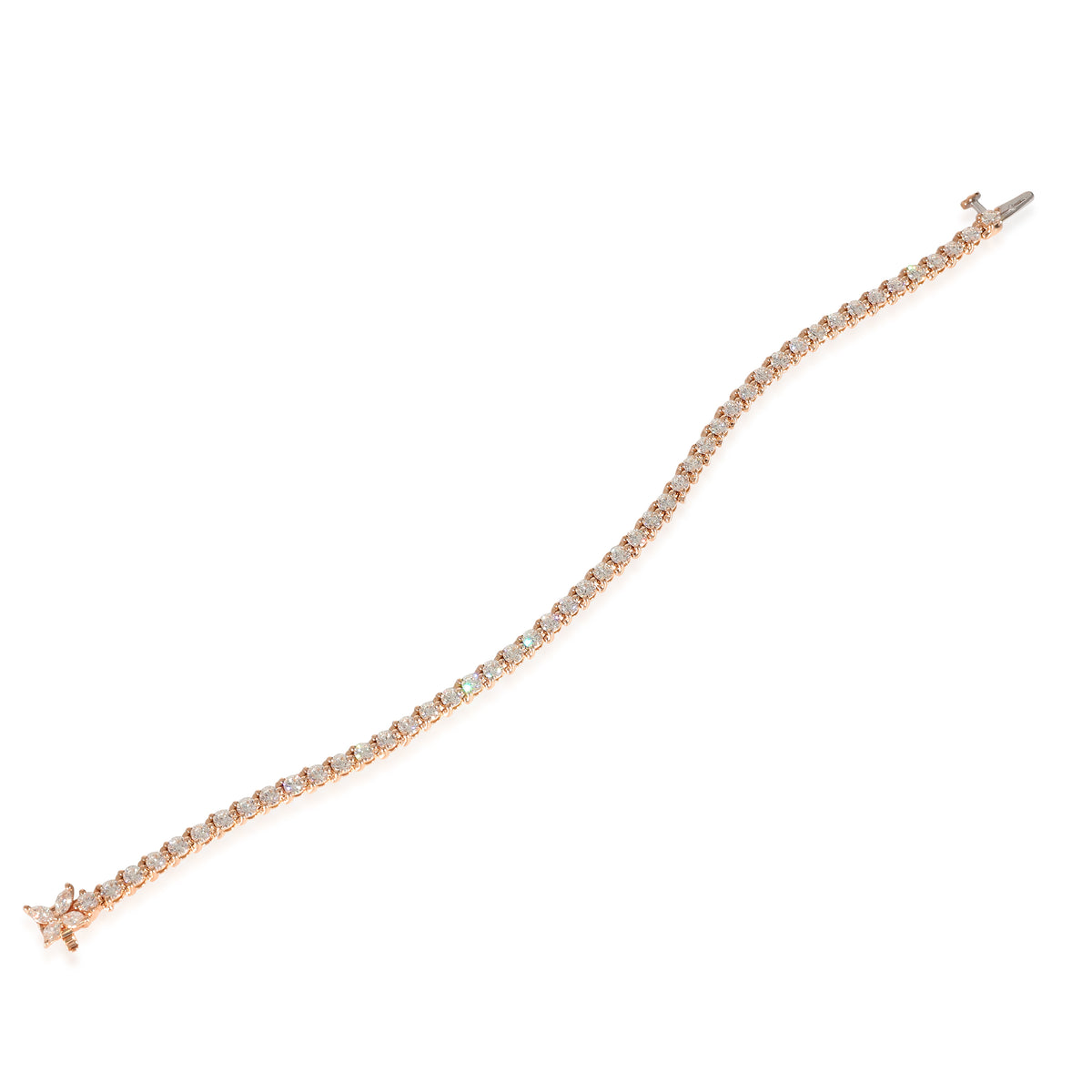 Tiffany & Co. Victoria Diamond Tennis Bracelet in 18k Rose Gold 3.08 CTW