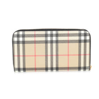 Burberry House Check Canvas Elmore Zip Around Wallet