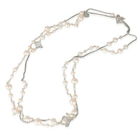 David Yurman Bijoux Pearl Quatrefoil Station Necklace in Sterling Silver