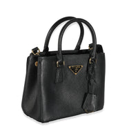 Prada Black Nero Saffiano Mini Galleria Open Tote