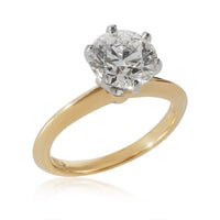 Tiffany & Co. Solitaire Diamond Engagement Ring in 18K Yellow Gold/Plat, 1.69ct