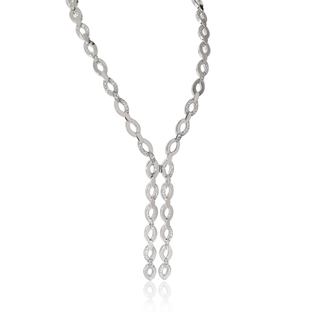 Cartier Diadea Lariat Diamond Necklace in 18k White Gold 3.40 CTW