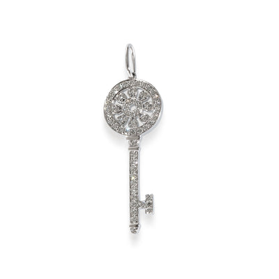 Tiffany & Co. Mini Petals Keys Diamond Pendant in Platinum 0.14 CTW