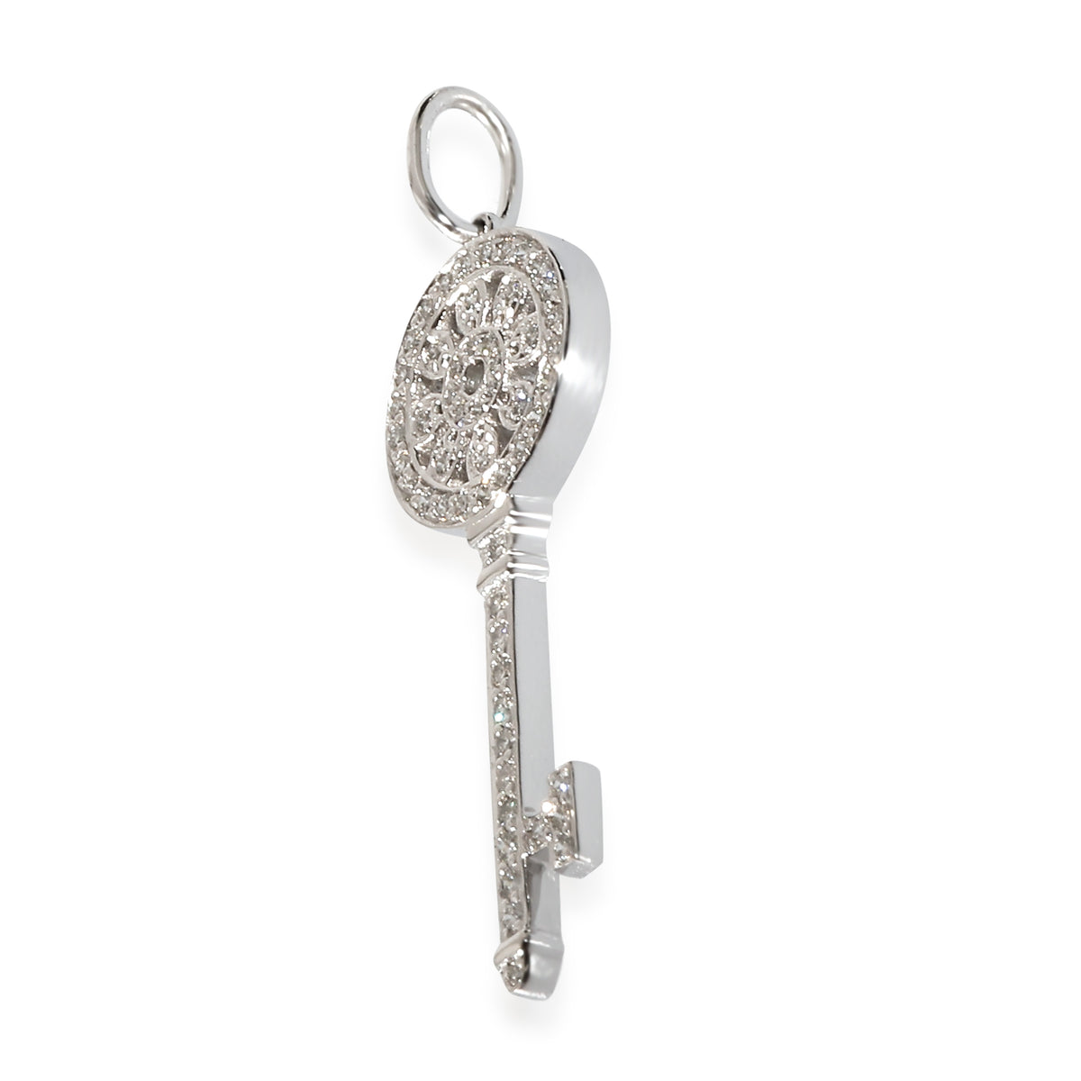 Tiffany & Co. Mini Petals Keys Diamond Pendant in Platinum 0.14 CTW