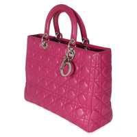 Christian Dior Pink Cannage Lambskin Large Lady Dior