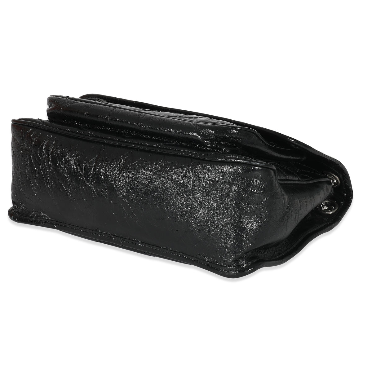 Saint Laurent Black Crinkled Calfskin Matelasse Medium Niki