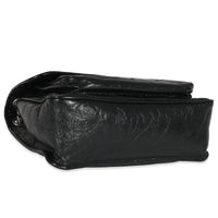 Saint Laurent Black Crinkled Calfskin Matelasse Medium Niki