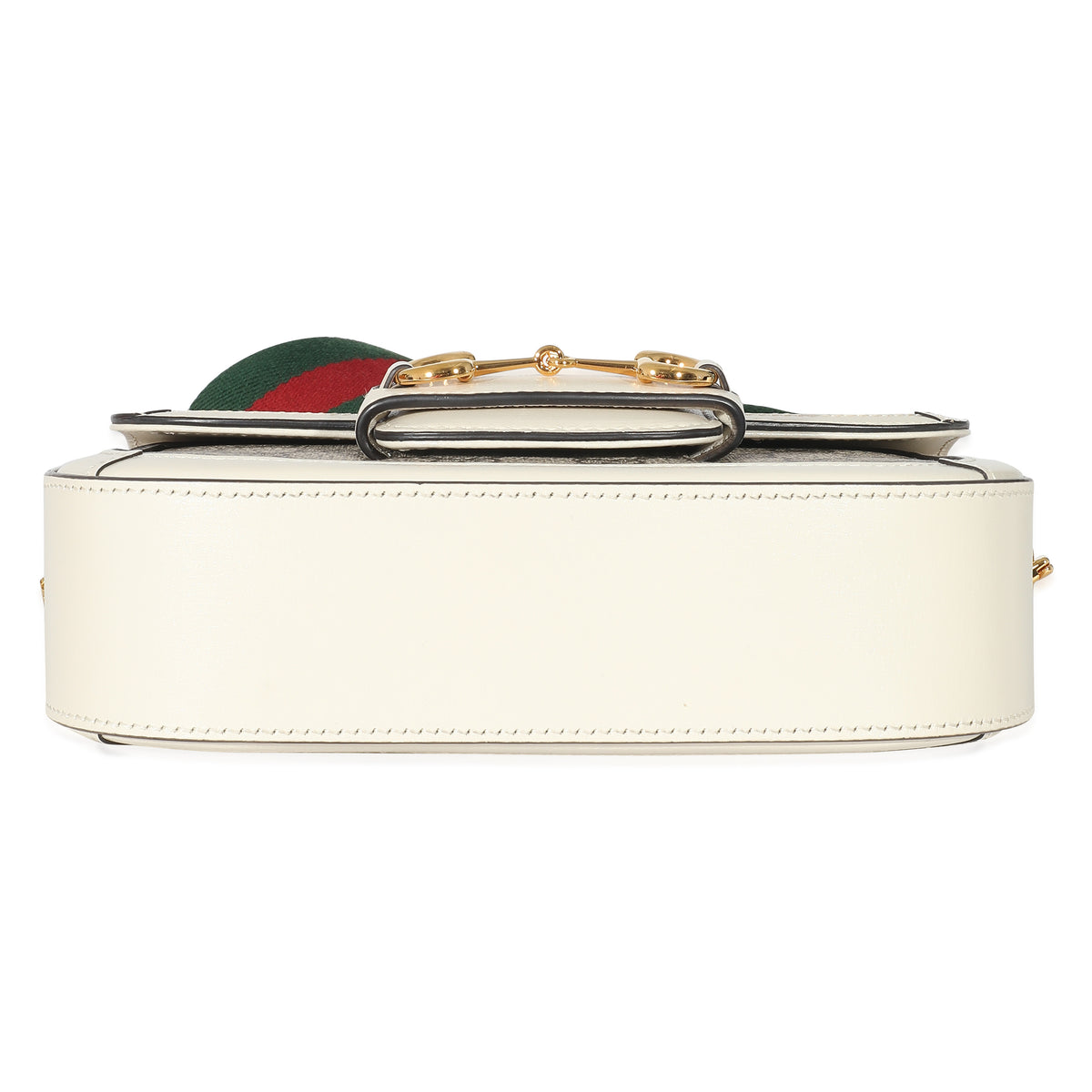 Gucci White Beige GG Canvas Mini Horsebit 1955