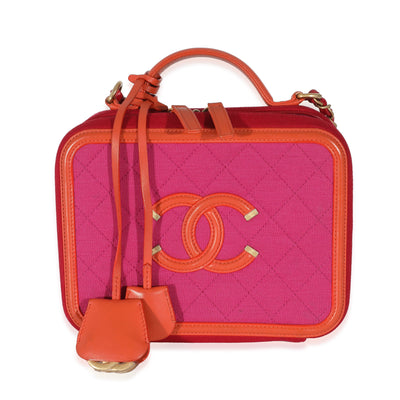 Chanel Multicolor Jersey Medium Filigree Vanity Case