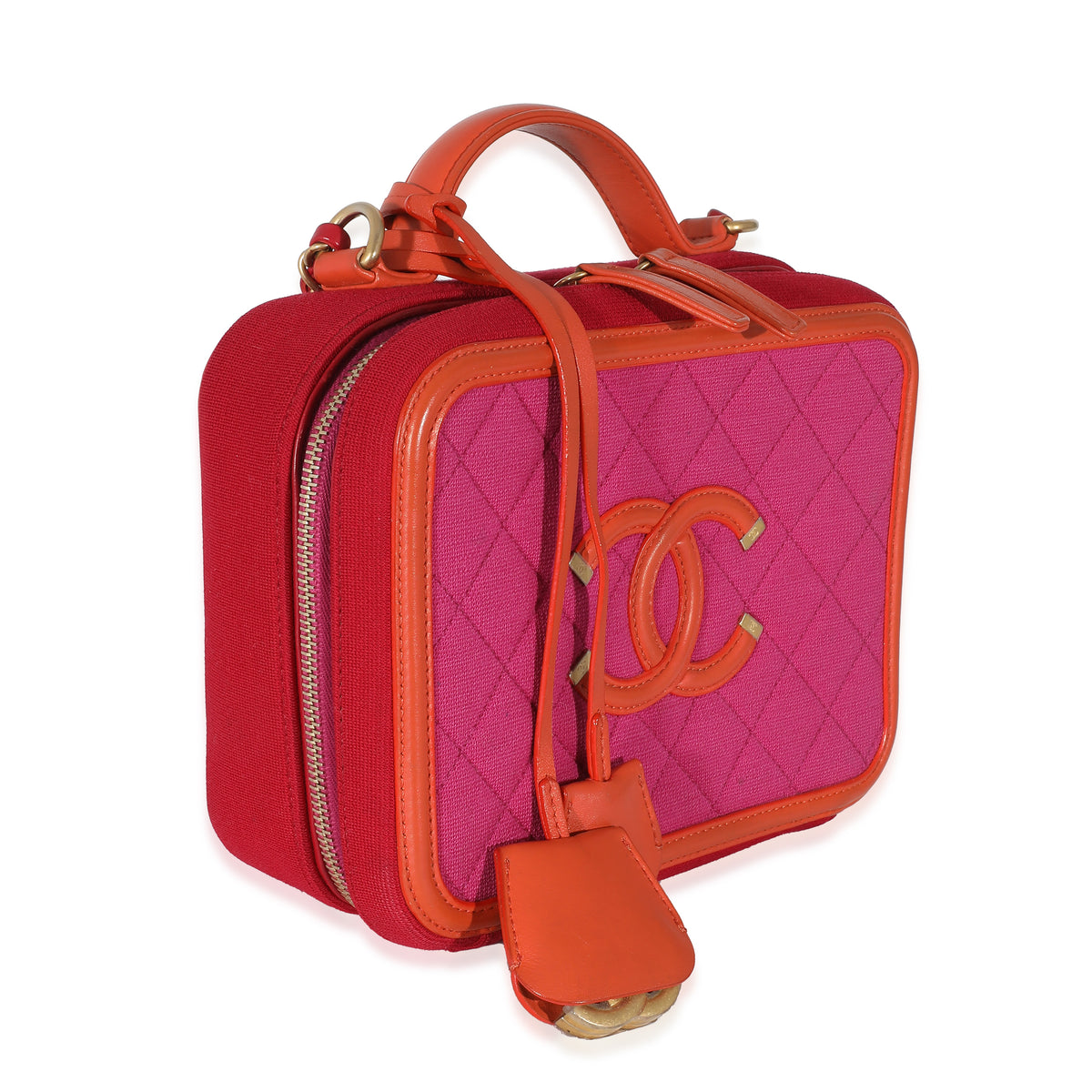 Chanel Multicolor Jersey Medium Filigree Vanity Case