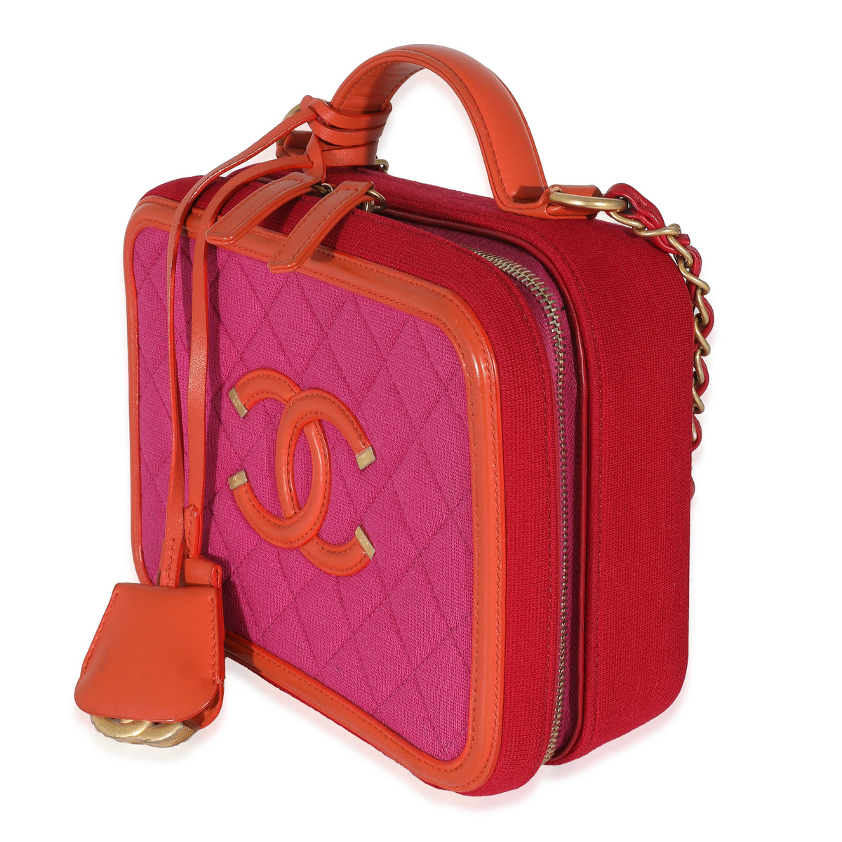 Chanel Multicolor Jersey Medium Filigree Vanity Case