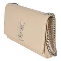 Saint Laurent Beige Grain De Poudre Medium Kate