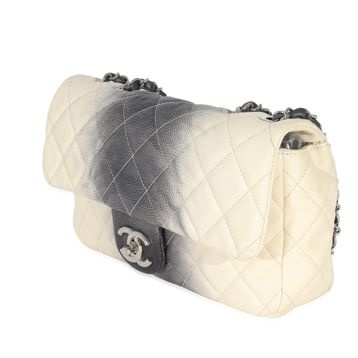 cream quilted chanel bag