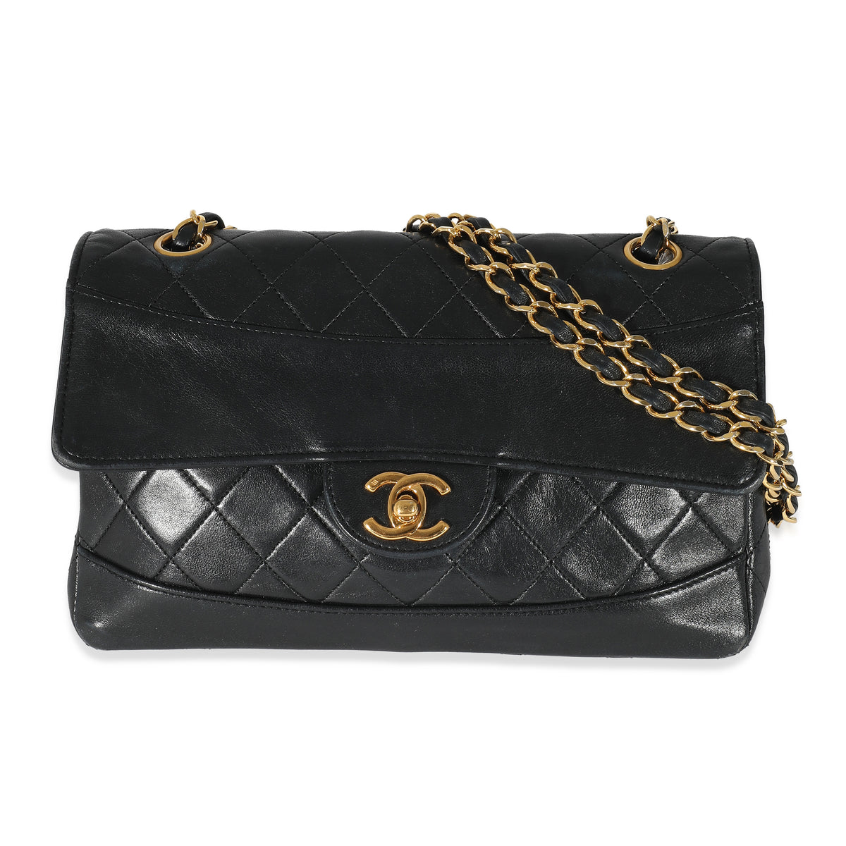 Chanel Black Quilted Lambskin Medium Flap Bag