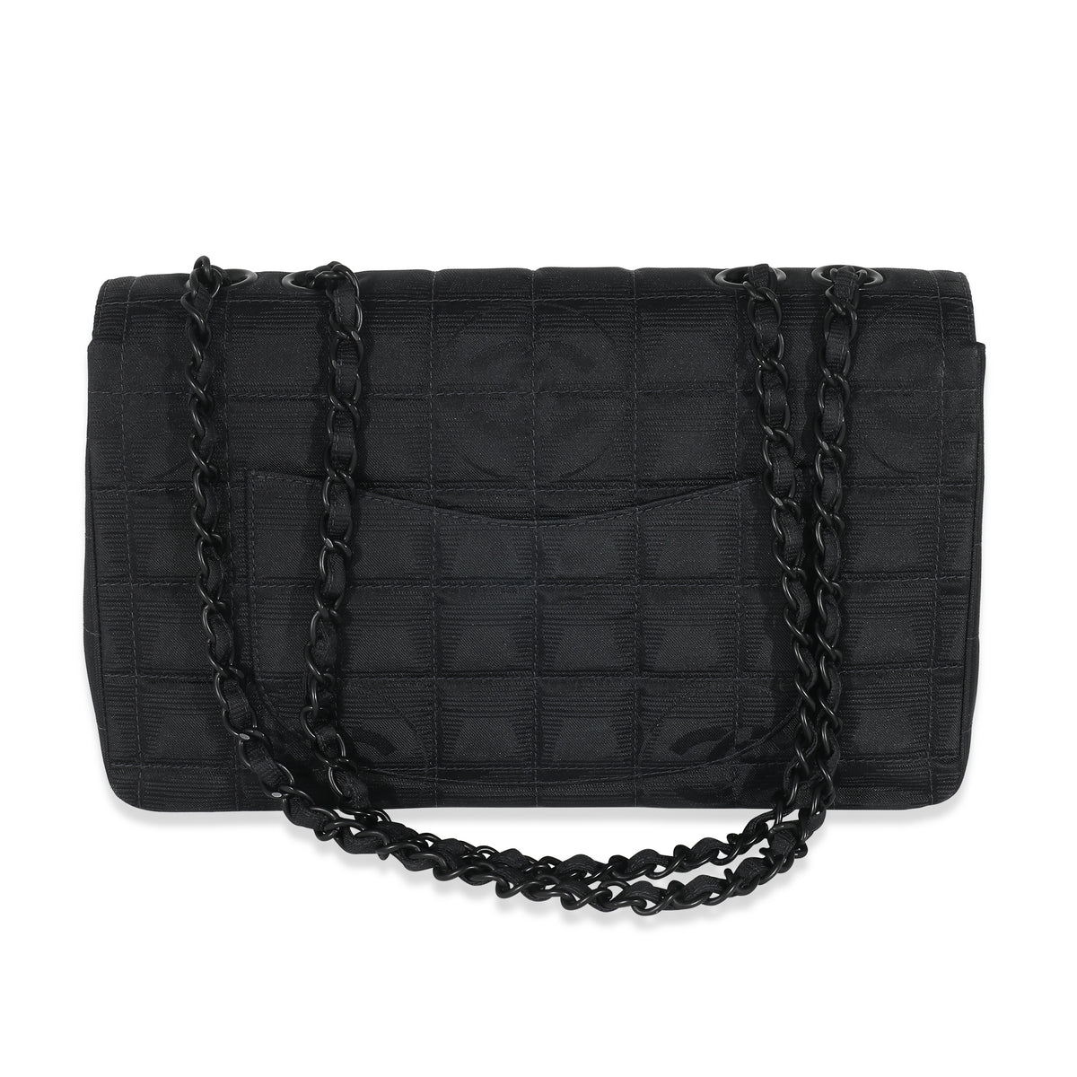 Chanel Black Nylon Travel Line Medium Classic Flap Bag