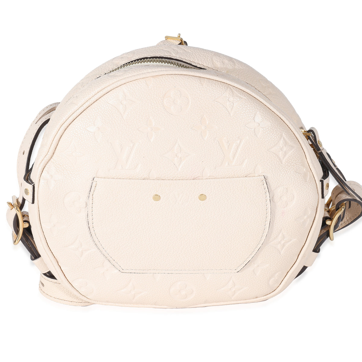 Louis Vuitton Creme Monogram Empreinte Boite Chapeau Souple MM